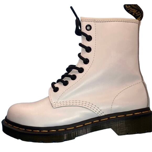 Dr. Martens 1460 Military Combat AirWair White Leather NWOT Womens 6 - Picture 3 of 10